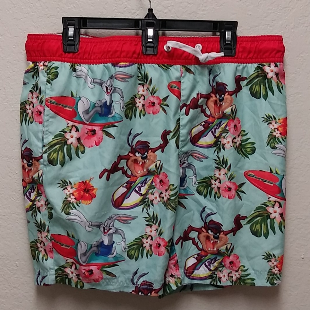 Looney Tunes Size 36 Hawaiian Swim Trunks